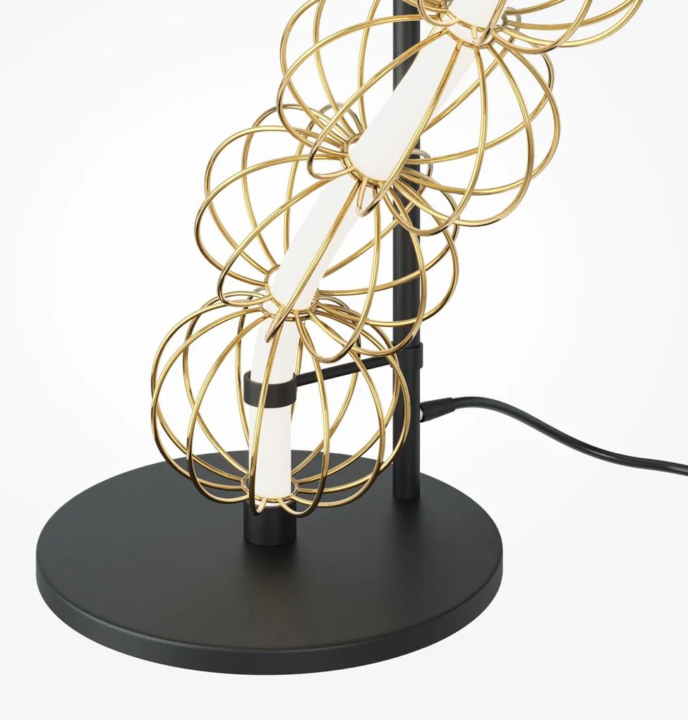Maytoni modern állólámpa golden cage fehér sárga mymod216fl-l38g3k