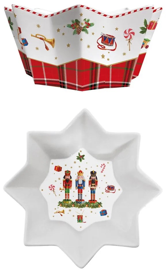 Vintage Nutcracker porcelán tál 20cm, díszdobozban