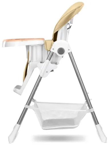Lionelo - Gyermek étkezőszék LINN PLUS fehér/bézs