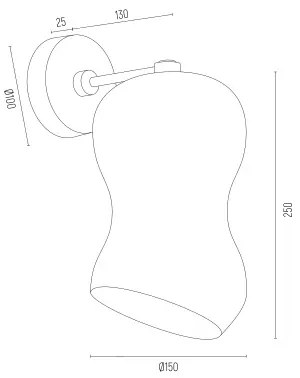 Argon 8046 - Fali lámpa SALERNO 1xE27/15W/230V arany