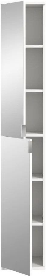 Project X előszobai tükrös gardrób szekrény matt fehér