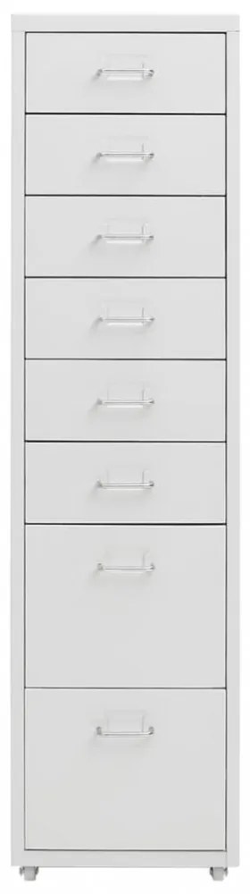 szürke fém mobil iratszekrény 28 x 41 x 109 cm