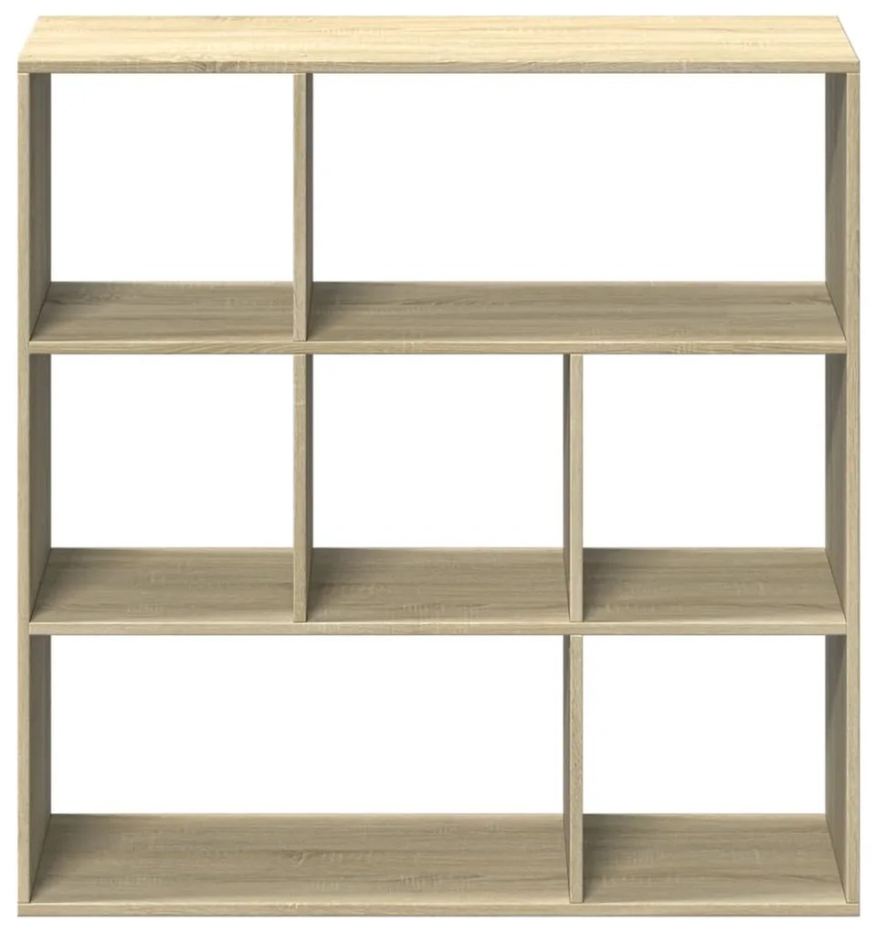 sonoma tölgy szerelt fa elválasztó könyvespolc 102x29x103,5 cm