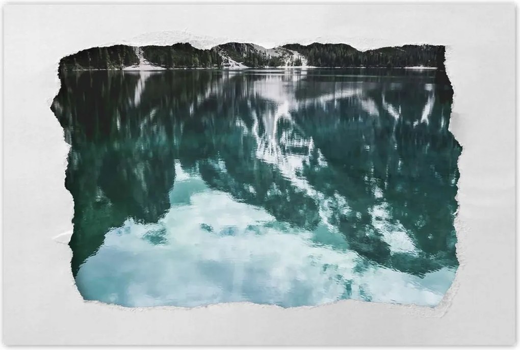 Poszterek 90x60 Tó az Alpokban Hegyek