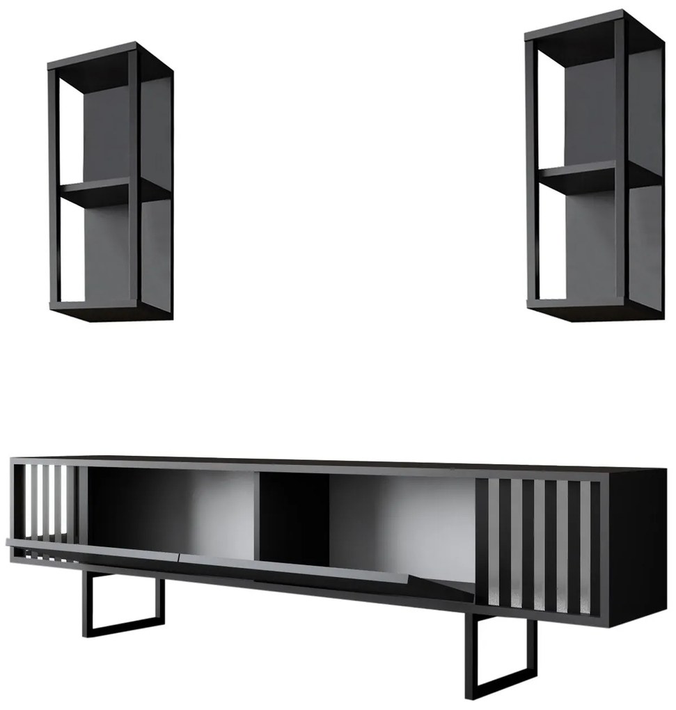 TV szekrény Chrome Line - Anthracite, Black
