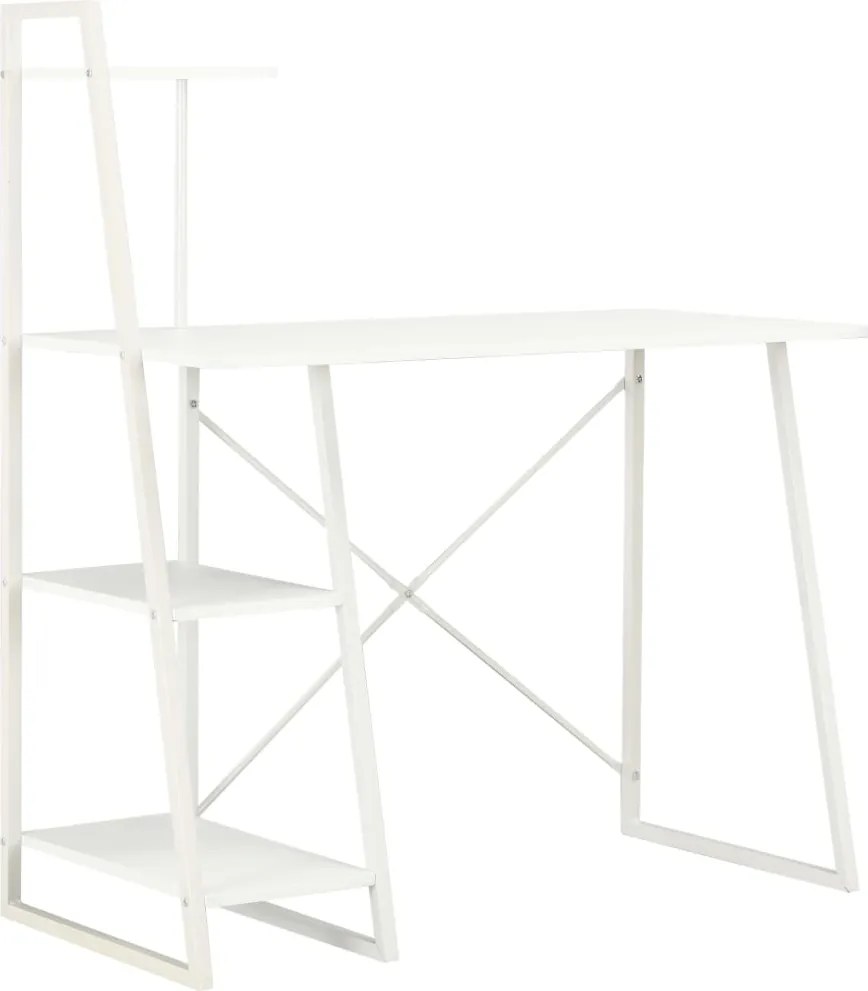 vidaXL fehér íróasztal polcrendszerrel 102 x 50 x 117 cm
