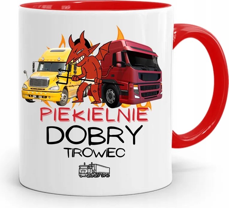 Sofőr Tira Bögre Piros Ajándék fényképes nyomtatással