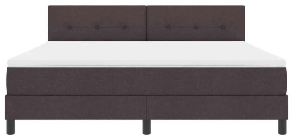 Box Spring Ágy Matracokkal Sötétbarna 180x200 cm Szövet