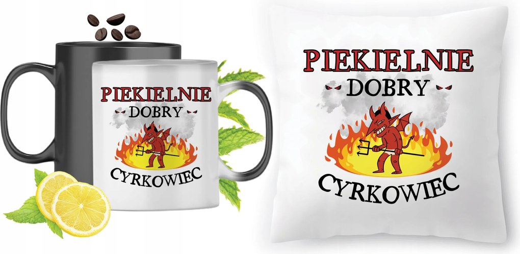 Cirkuszos Mágikus Bögre Nyomtatott Párna Szett Fotóval