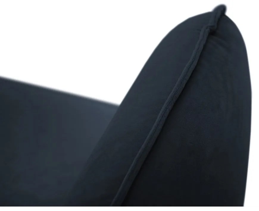 Sötétkék bársony kanapé 230 cm Vienna – Cosmopolitan Design