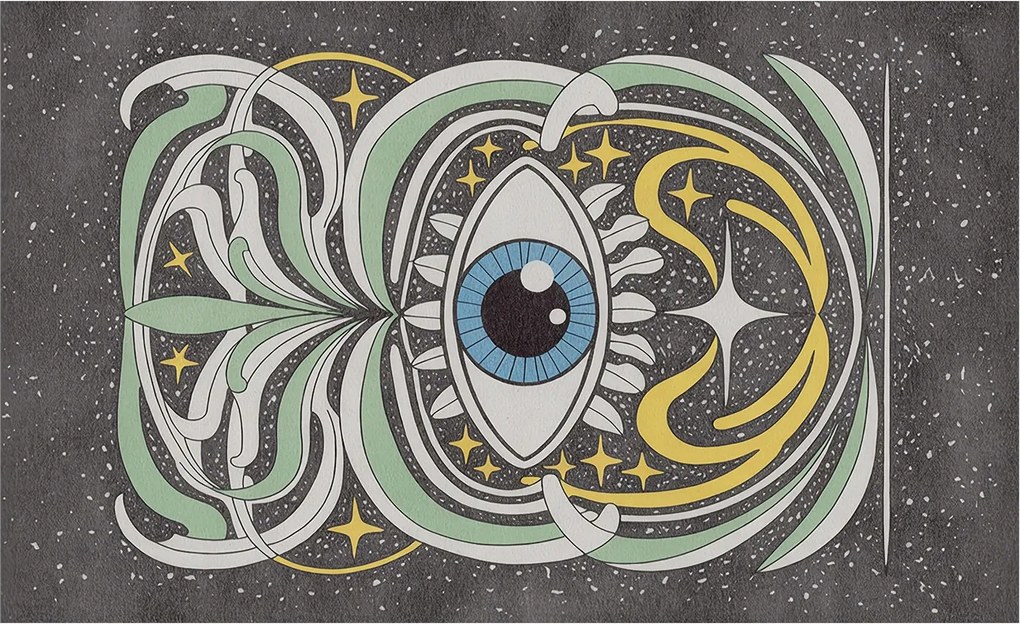 Fotótapéta Flizelin Fali Ragasztó Szett Szimmetrikus szem 416x254 Ragasztó