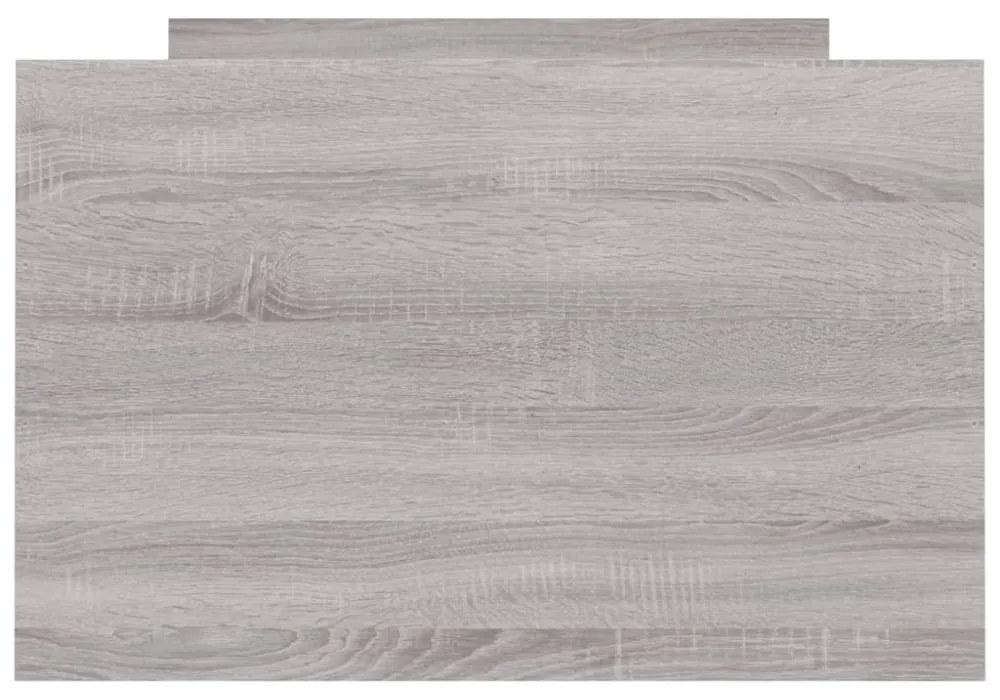 szürke sonoma ágykeret fej- és lábtámlával 75 x 200 cm