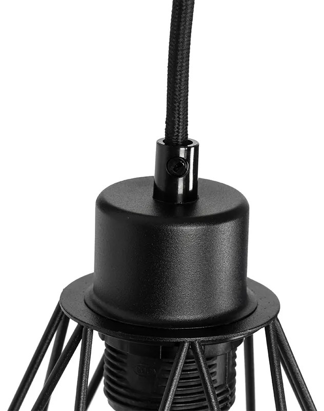 Rusztikus fali lámpa fekete fával - Chon