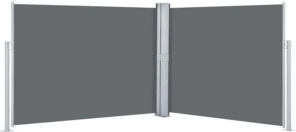 vidaXL antracitszürke behúzható oldalsó napellenző 140 x 1000 cm