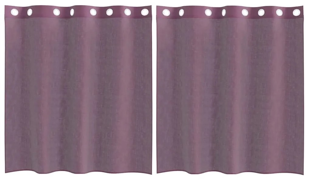 2 db lila fátyolfüggönyök rojtokkal 140x140 cm