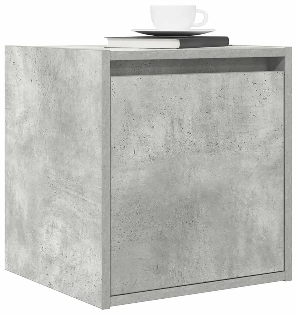 2 db betonszürke falra szerelhető éjjeliszekrény 38x34x40 cm