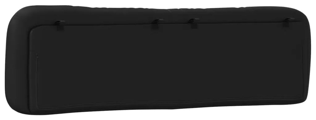 fekete műbőr fejtámla párna Hvar 180 cm