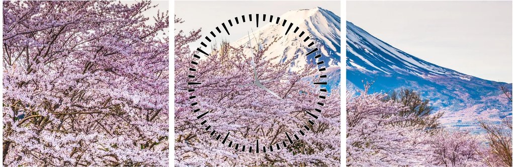 Kép - Japán tavasszal (órával) (90x30 cm)
