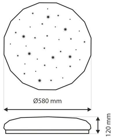 LED állítható fényerejű mennyezeti lámpa INDUS LED/60W/230V 2700-6500K DO