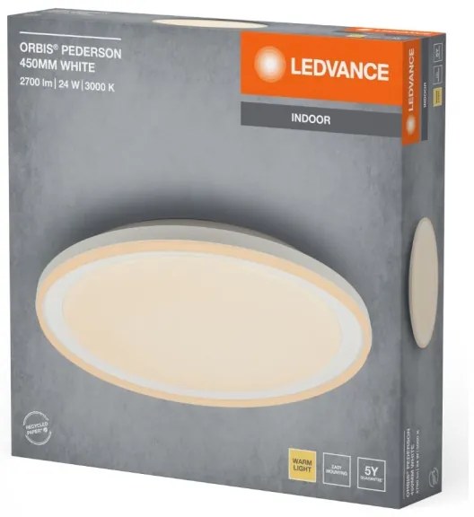 Ledvance - LED Mennyezeti lámpa ORBIS PEDERSON LED/24W/230V átm. 45 cm fehér