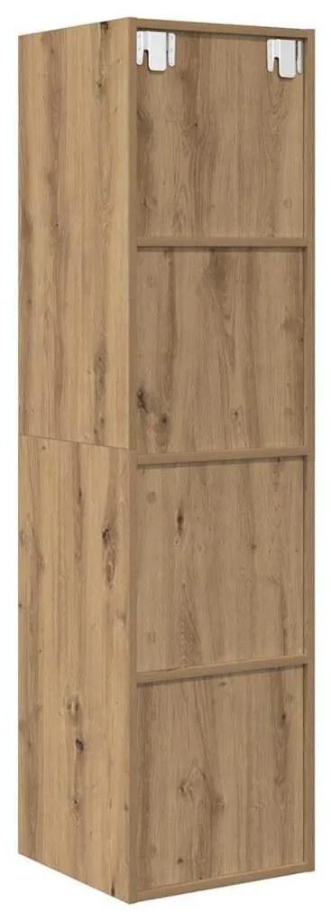 Fali TV szekrény kézműves tölgy 37 x 37 x 142.5 cm Faanyag