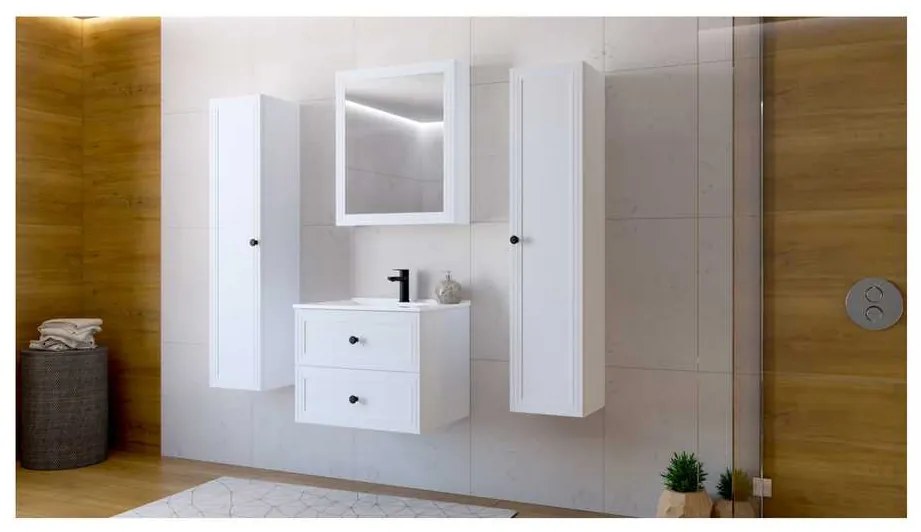Bondi tükrös fali szekrény 60 cm, fehér