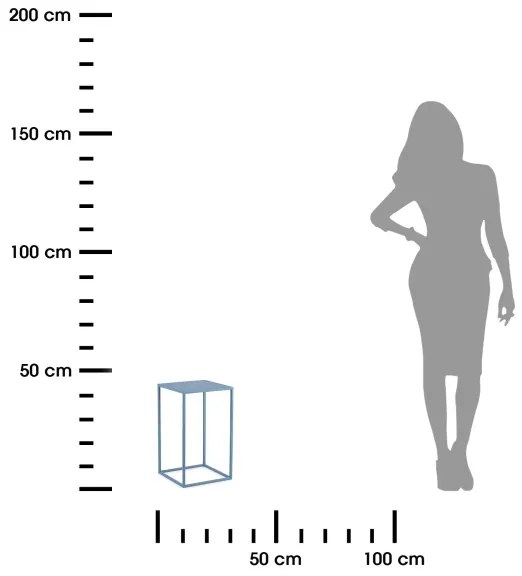 Virágállvány 40x24 cm kék
