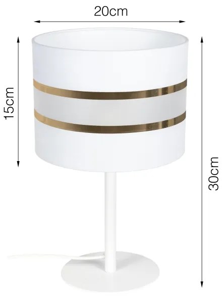 Asztali lámpa CORAL 1xE27/60W/230V fehér