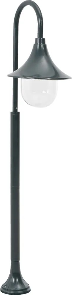 vidaXL sötétzöld alumínium kerti állólámpa, E27, 120 cm