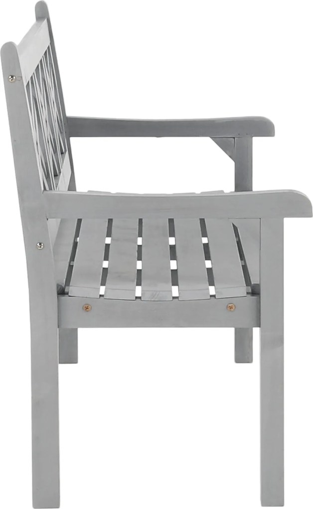Fából készült kerti pad, szürke, 150 cm, FABLA