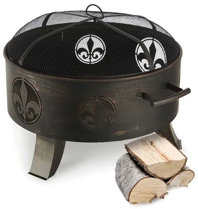 Blumfeldt Versailles, tűzrakóhely, tűzrakó tál, Ø60 cm, acél, fekete