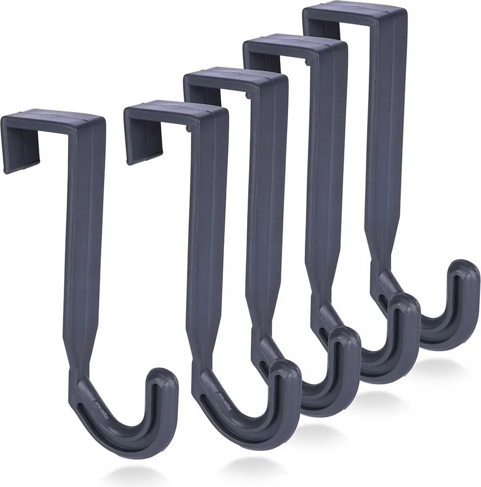 Akasztós Ajtós Szekrény Fúrás Nélkül Törölközőtartó Szürke 5 Db