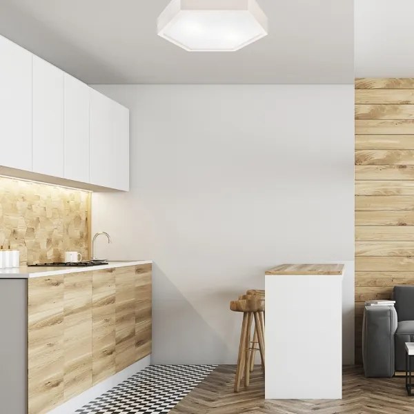 Mennyezeti lámpa HEX 2xE27/60W/230V á. 43 cm fenyő fehér