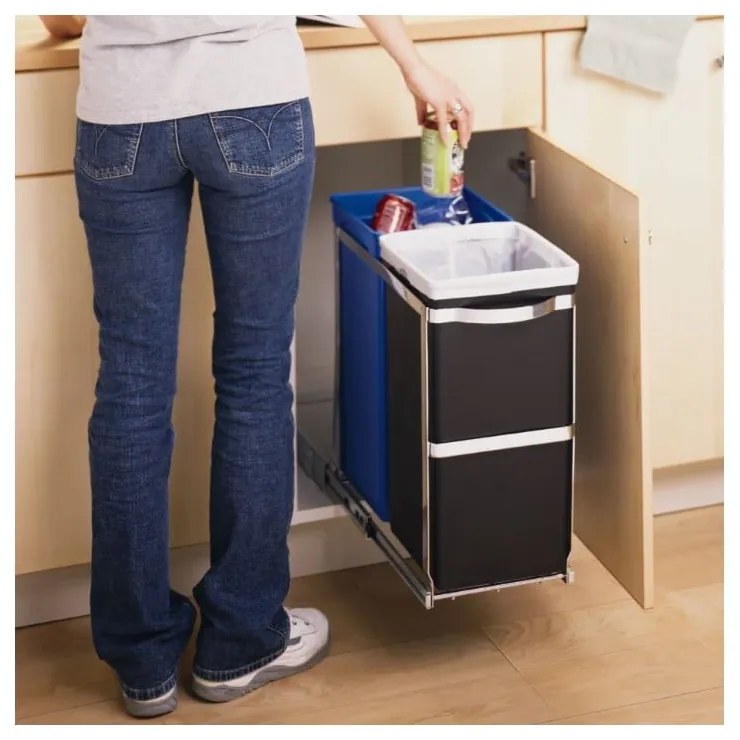 Műanyag szemetes 35 l Dual - simplehuman