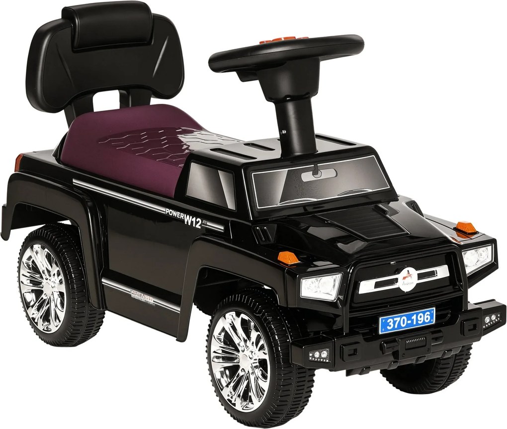 HOMCOM Off-Road Gyerek Elektromos Autó, 18-36 Hónapos Gyerekeknek, Fényekkel és Zenével, 68x30.5x41.5cm, Fekete | Aosom