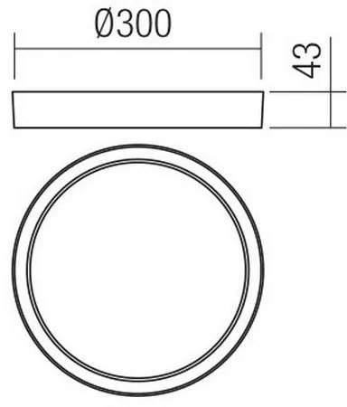 Redo 90156 - LED Kültéri mennyezeti lámpa PONZA LED/18W/230V átm. 30 cm IP65