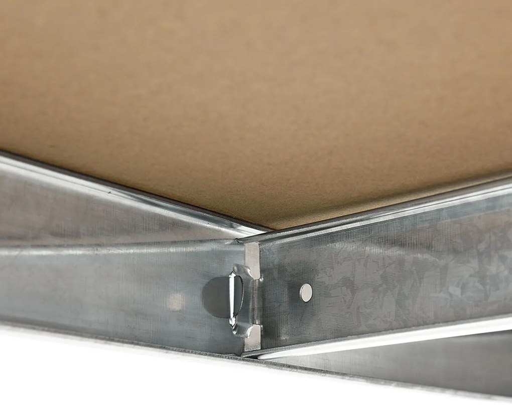 Juskys Sarok polc Basic 180x70x40 cm - ezüst