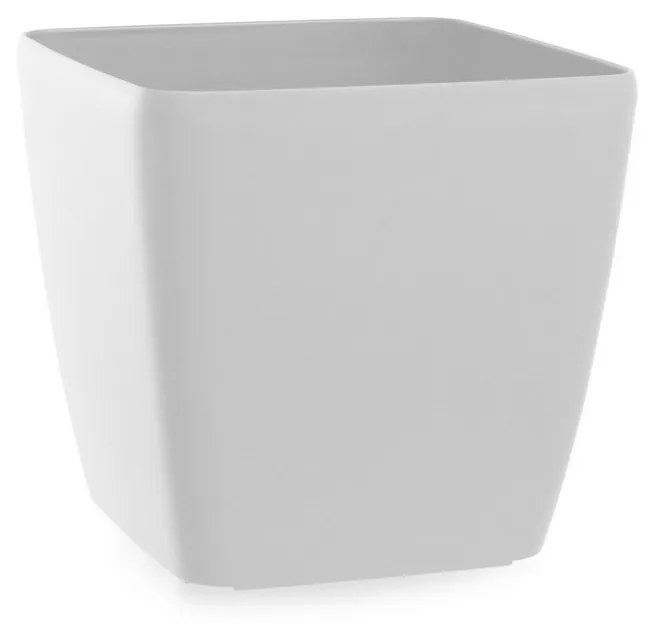 Virágszerető virágcserép Quadrato Easy matt fehér,24 cm, 24 cm