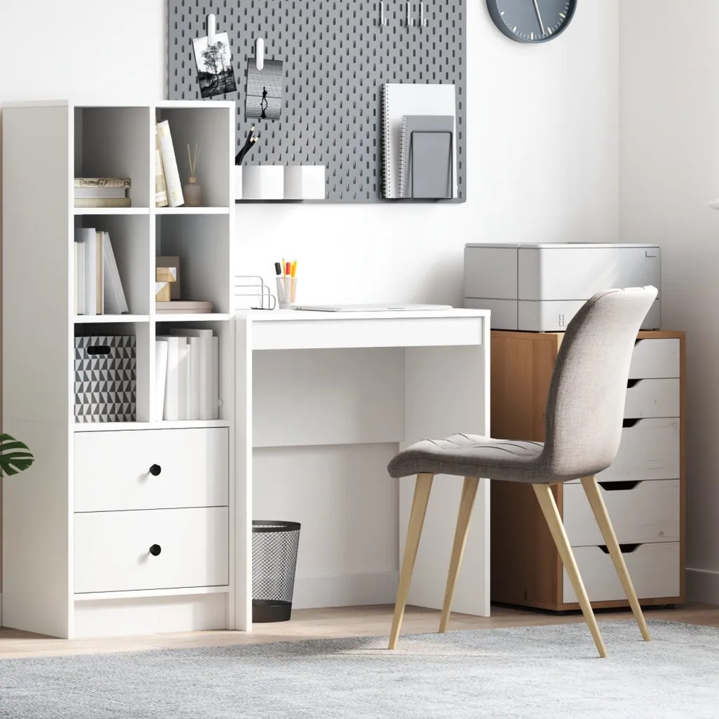 vidaXL Íróasztal Fehér Szerelt fa 70 x 40 x 76 cm Egyszerű Íróasztal
