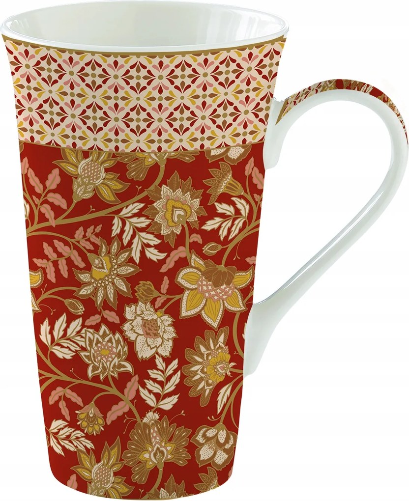 Nagy porcelán bögre keleti mintás 600 ml