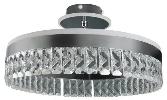 LED Dimmelhető felületre szerelhető csillár LED/75W/230V 3000-6500K króm + távirányítás