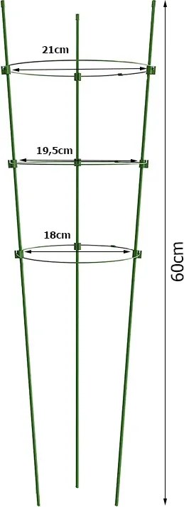 Kör alakú növénytámasz cserepes növényekhez - VERK 01894 - 3 kör