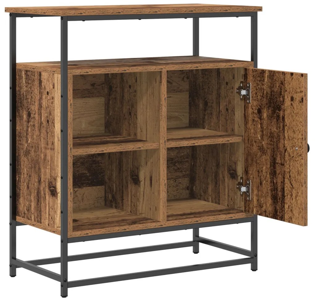 Old Wood oldalbord 69x35x80 cm Mérnöki Fa és Acél
