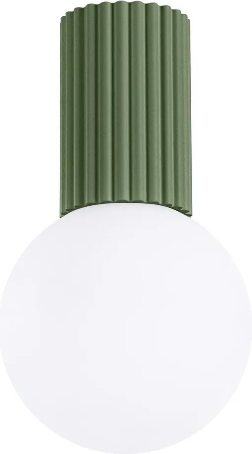 Zöld mennyezeti lámpa üveg búrával ø 12 cm Orbital – Sollux