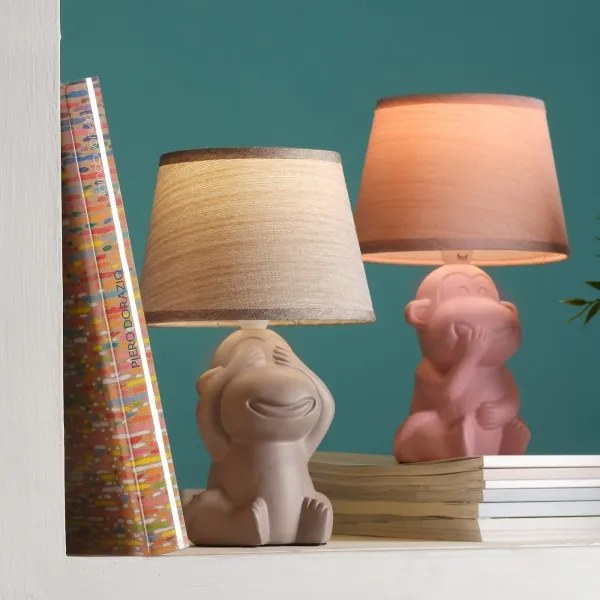 ONLI - Asztali lámpa MONKEY 1xE14/6W/230V rózsaszín