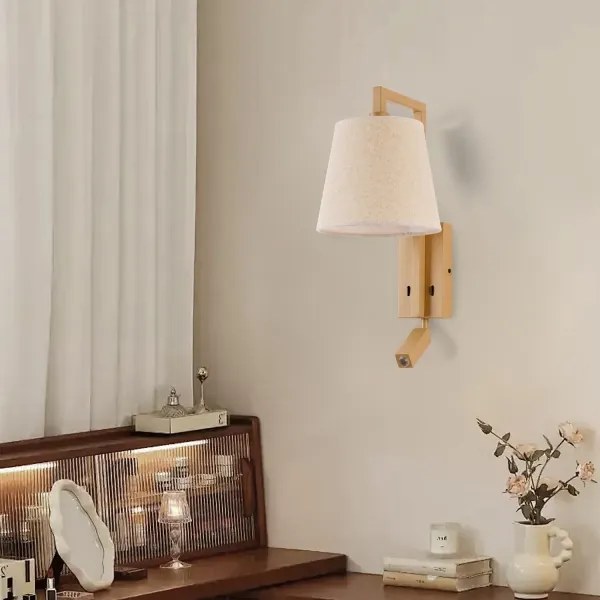 Brilagi - LED Fali lámpa RAYA 1xE14/40W/230V + LED/3W len/bézs