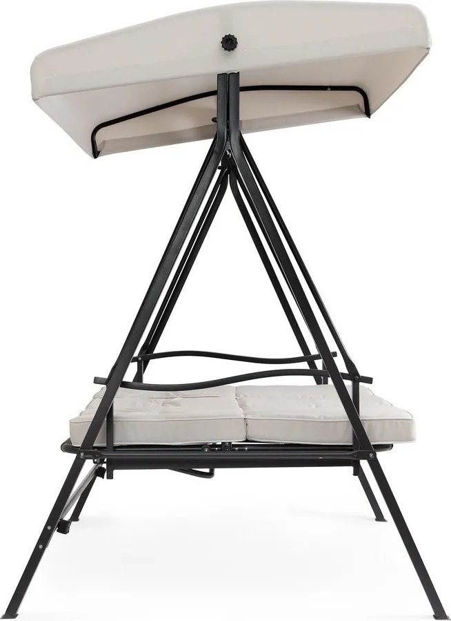 Antracitszürke-bézs fém kerti hintaágy Taurus – Bizzotto