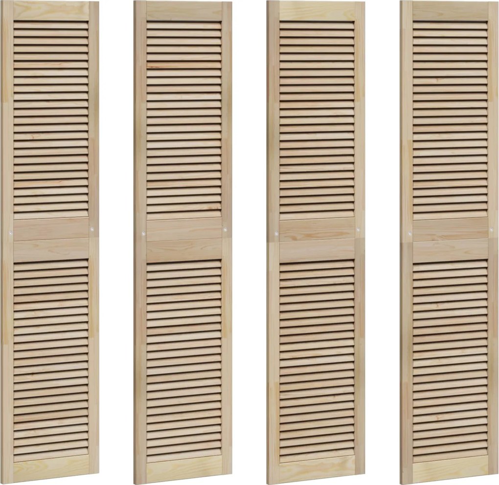 vidaXL Széfajtó 4 pcs Természetes 170 x 2,1 x 39,5 cm Tömör fenyőfa