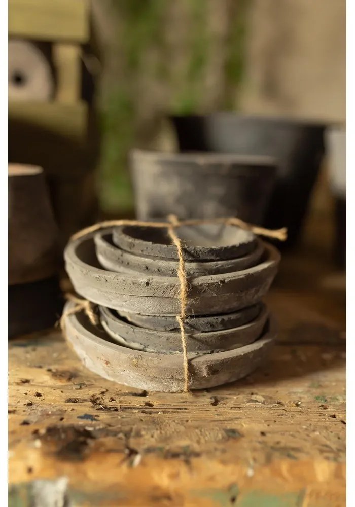 3 db terrakotta virágcserép alátét - Esschert Design