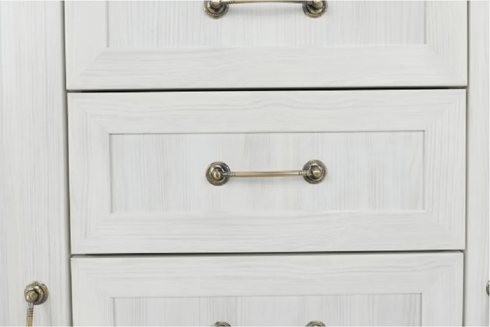 vitrines szekrény, északi sosna/vadtölgy, ROYAL W2D